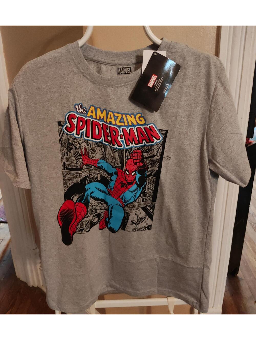NWT - Spiderman - official marvel tee - L - gray